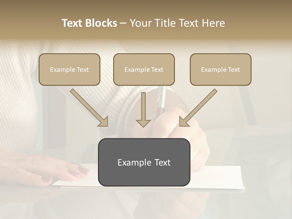 Person Writing PowerPoint Template