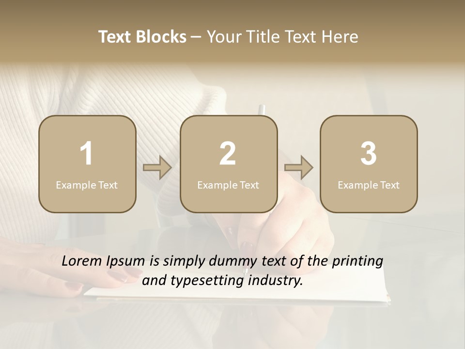 Person Writing PowerPoint Template