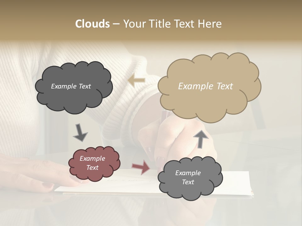 Person Writing PowerPoint Template