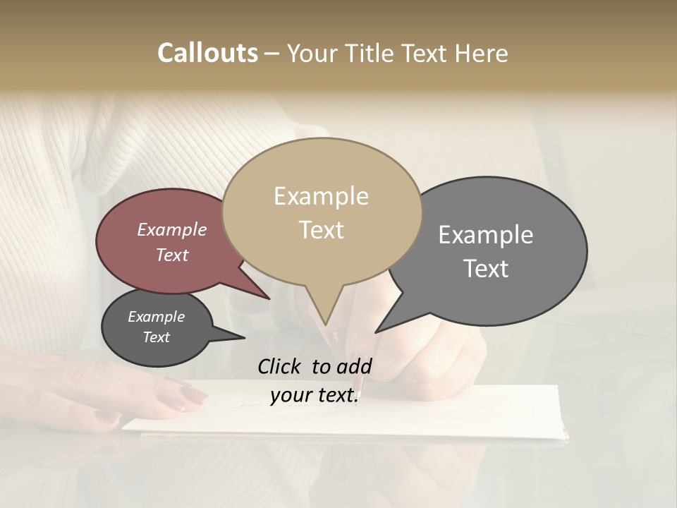 Person Writing PowerPoint Template