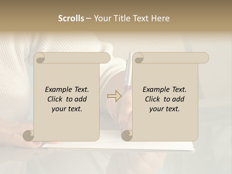 Person Writing PowerPoint Template