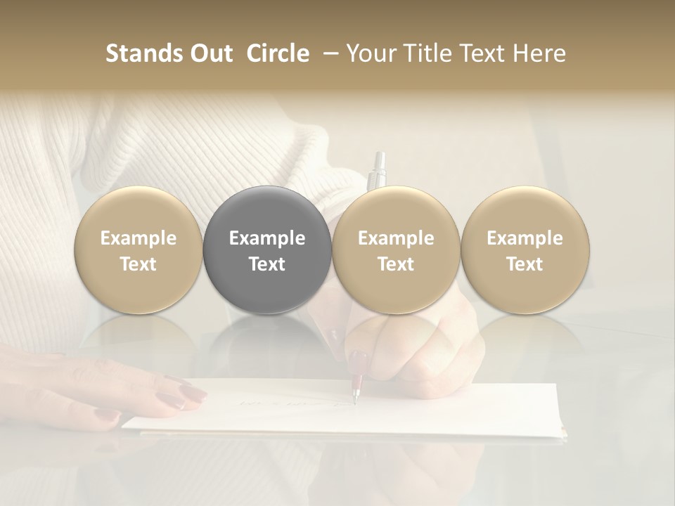 Person Writing PowerPoint Template