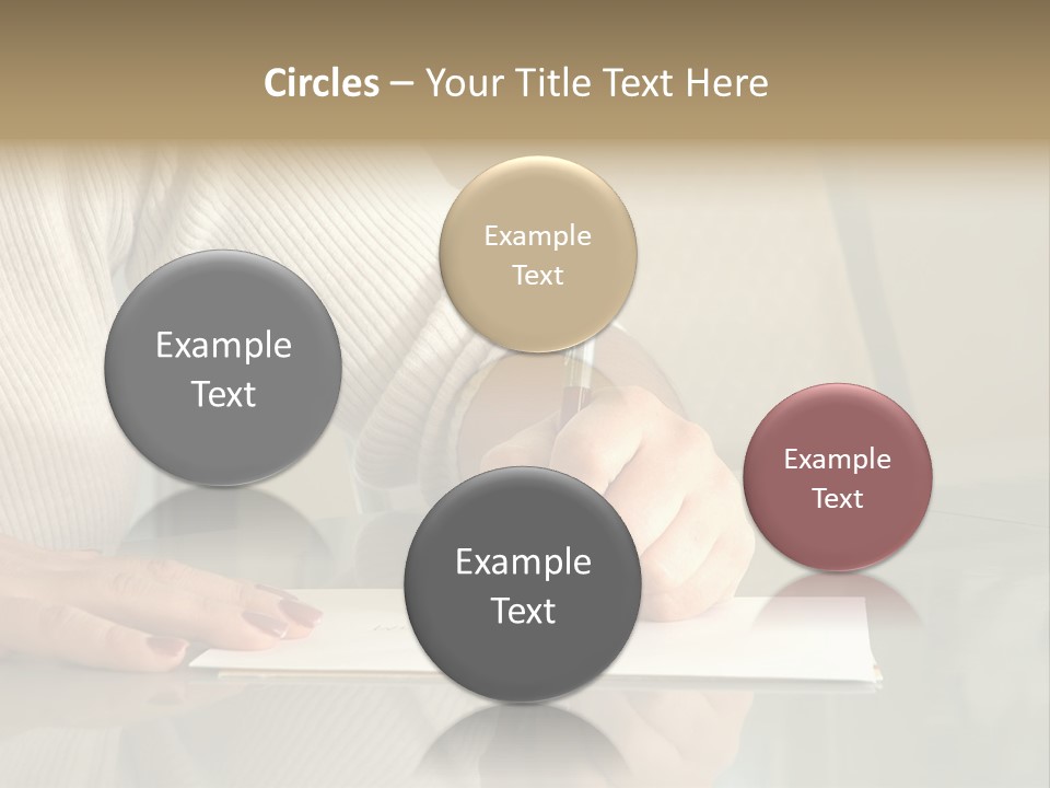 Person Writing PowerPoint Template