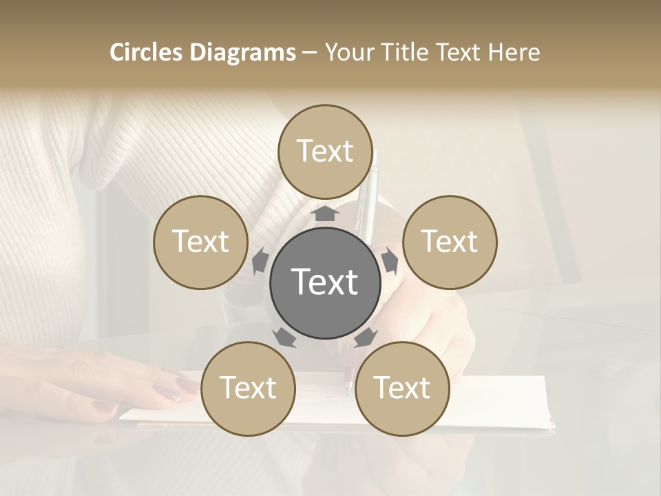 Person Writing PowerPoint Template