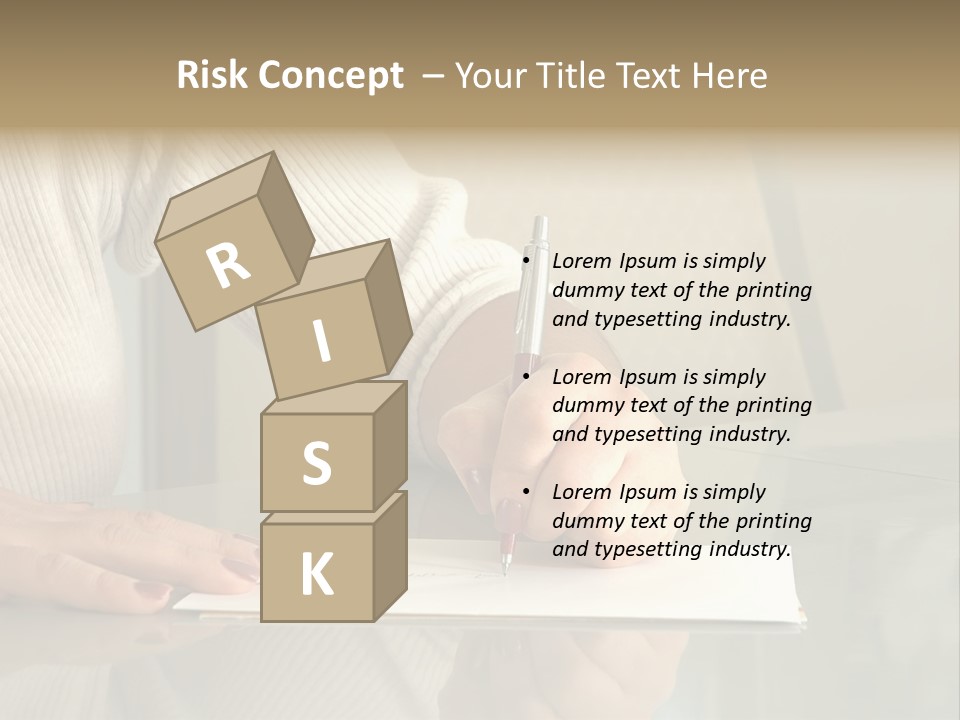 Person Writing PowerPoint Template