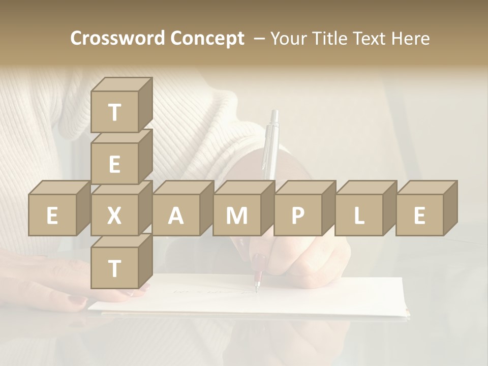 Person Writing PowerPoint Template