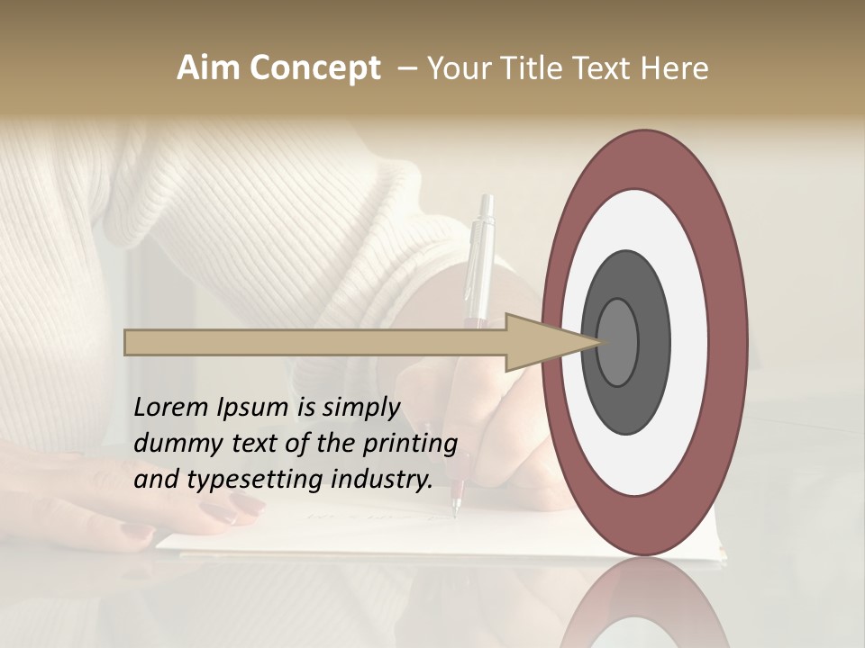 Person Writing PowerPoint Template