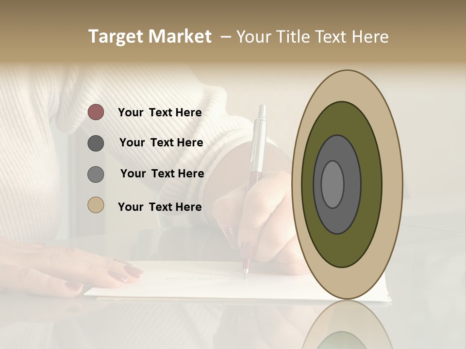 Person Writing PowerPoint Template