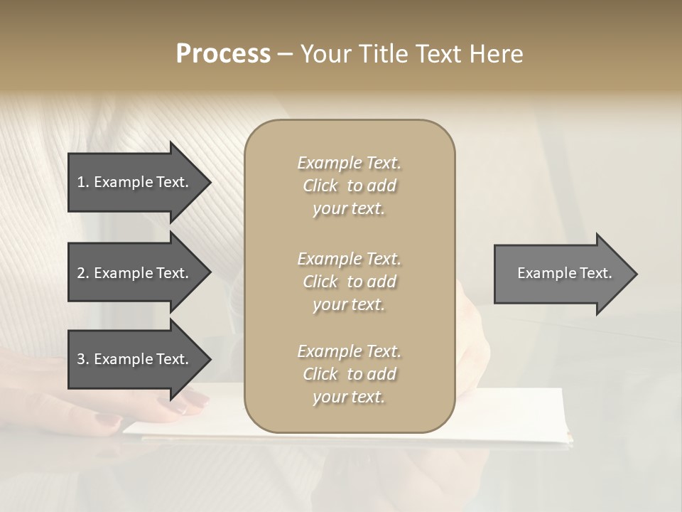 Person Writing PowerPoint Template