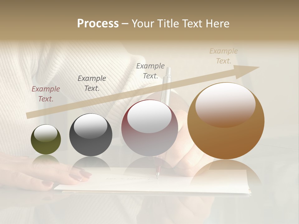Person Writing PowerPoint Template