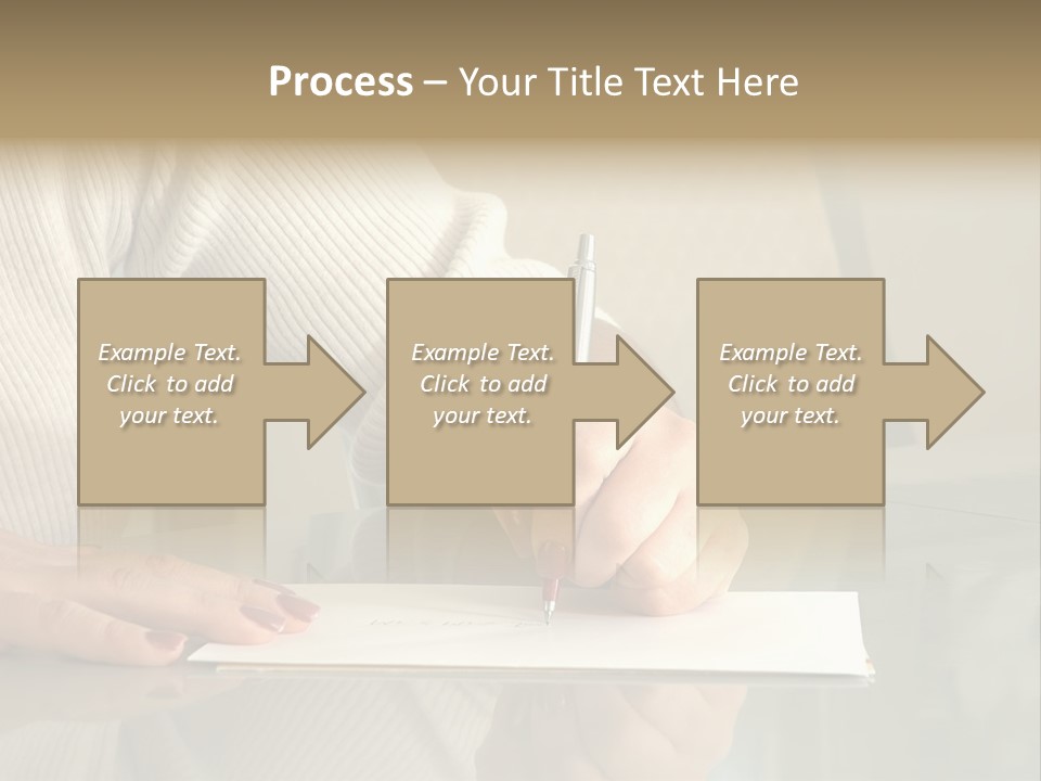 Person Writing PowerPoint Template