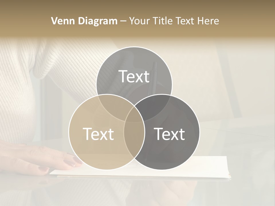 Person Writing PowerPoint Template