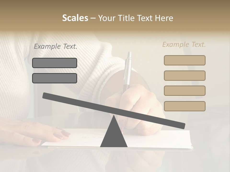 Person Writing PowerPoint Template