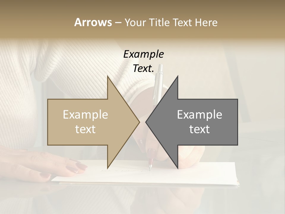 Person Writing PowerPoint Template