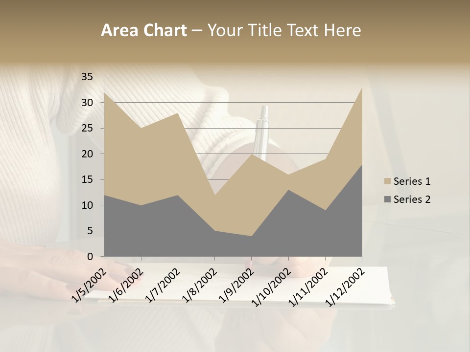 Person Writing PowerPoint Template