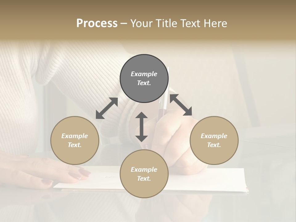 Person Writing PowerPoint Template