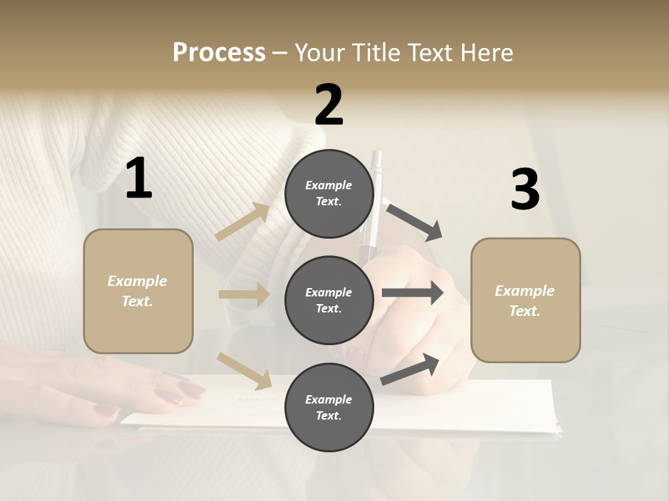 Person Writing PowerPoint Template