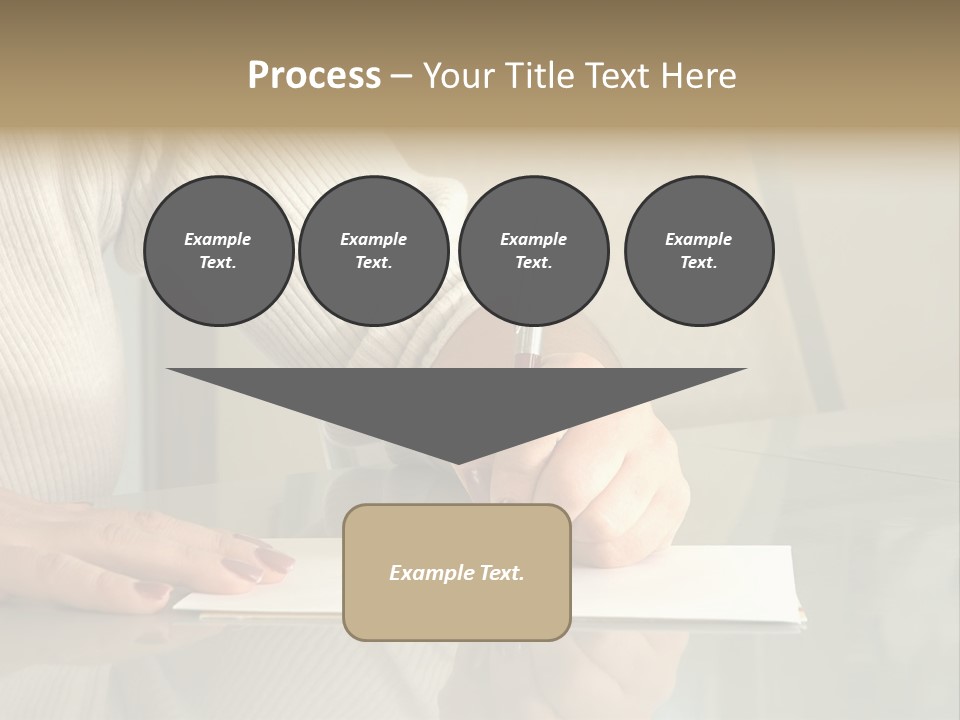 Person Writing PowerPoint Template