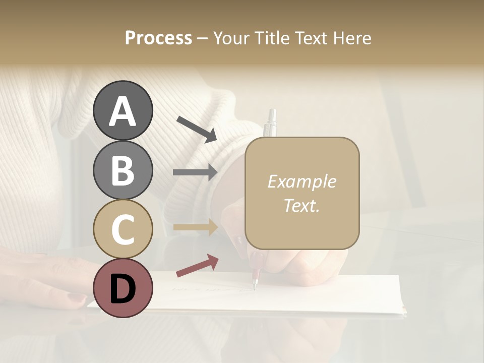 Person Writing PowerPoint Template