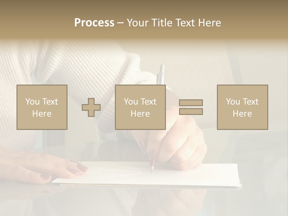 Person Writing PowerPoint Template