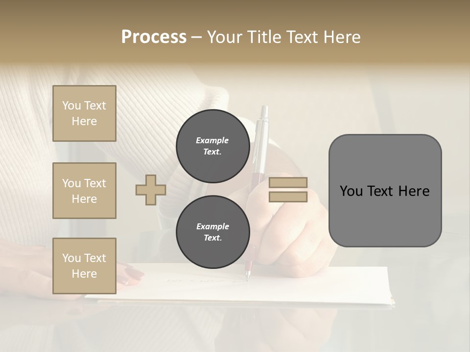 Person Writing PowerPoint Template
