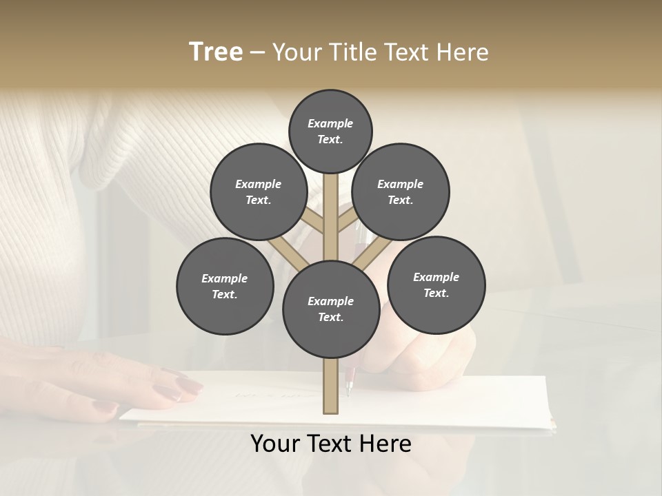 Person Writing PowerPoint Template
