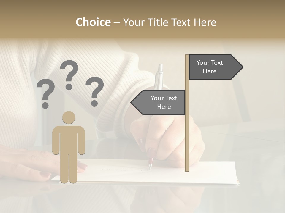 Person Writing PowerPoint Template