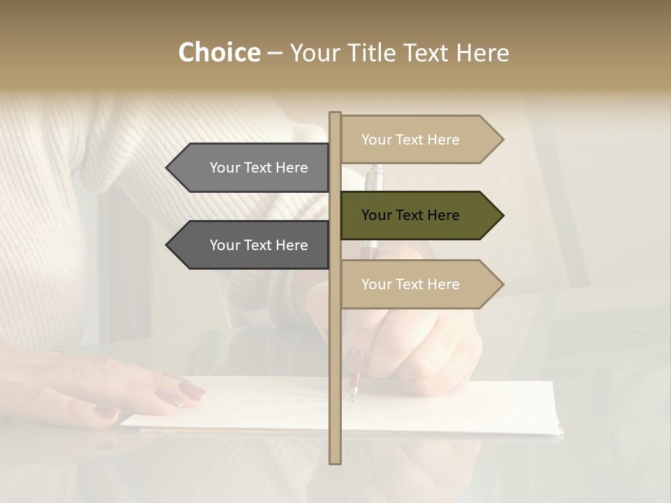 Person Writing PowerPoint Template