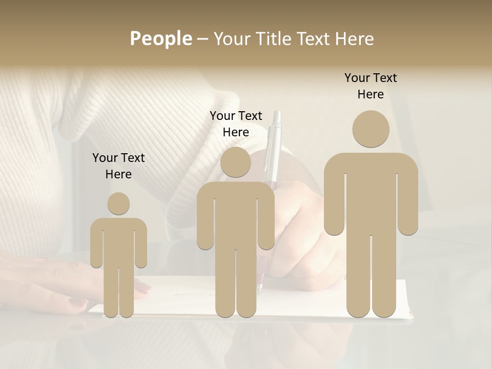 Person Writing PowerPoint Template