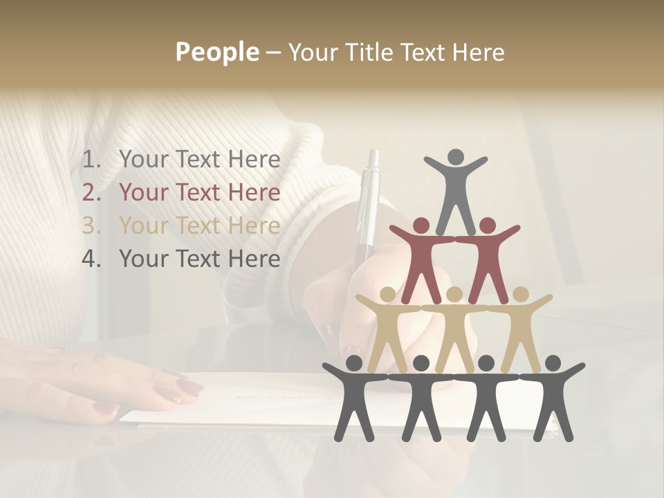 Person Writing PowerPoint Template