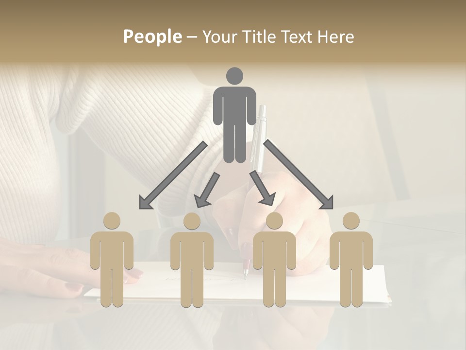 Person Writing PowerPoint Template