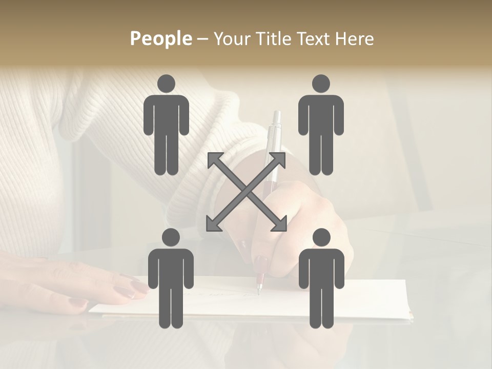 Person Writing PowerPoint Template