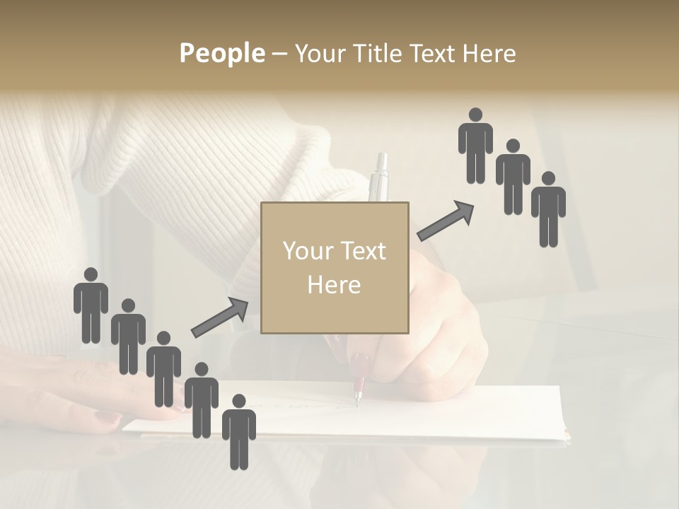 Person Writing PowerPoint Template
