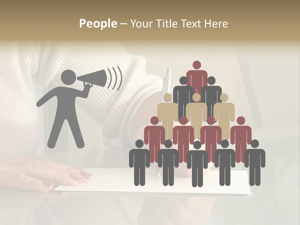 Person Writing PowerPoint Template