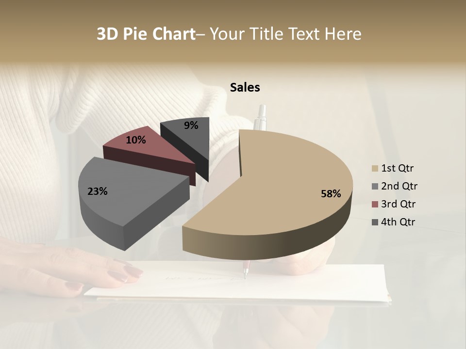 Person Writing PowerPoint Template