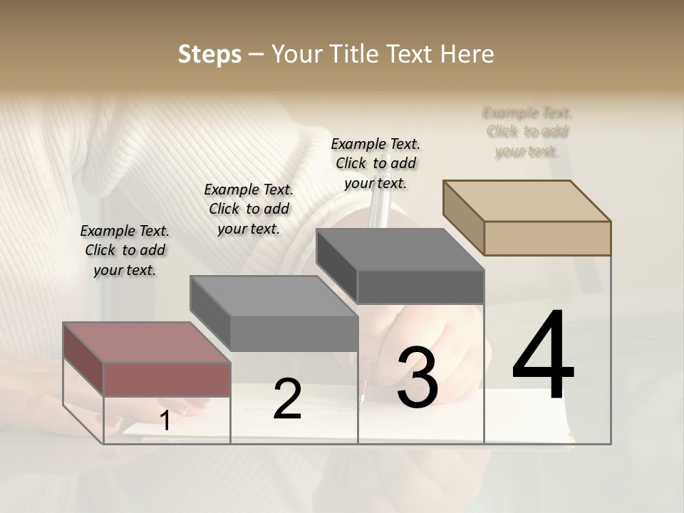Person Writing PowerPoint Template