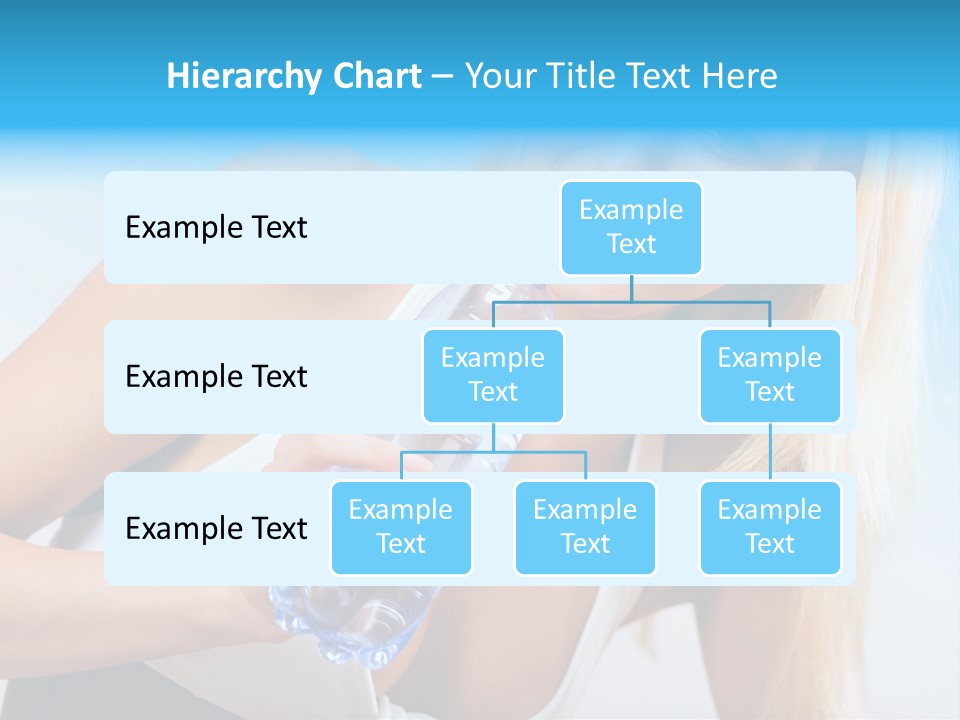 Portrait Of Beautiful Woman With Bottle Of Water On Beach PowerPoint Template