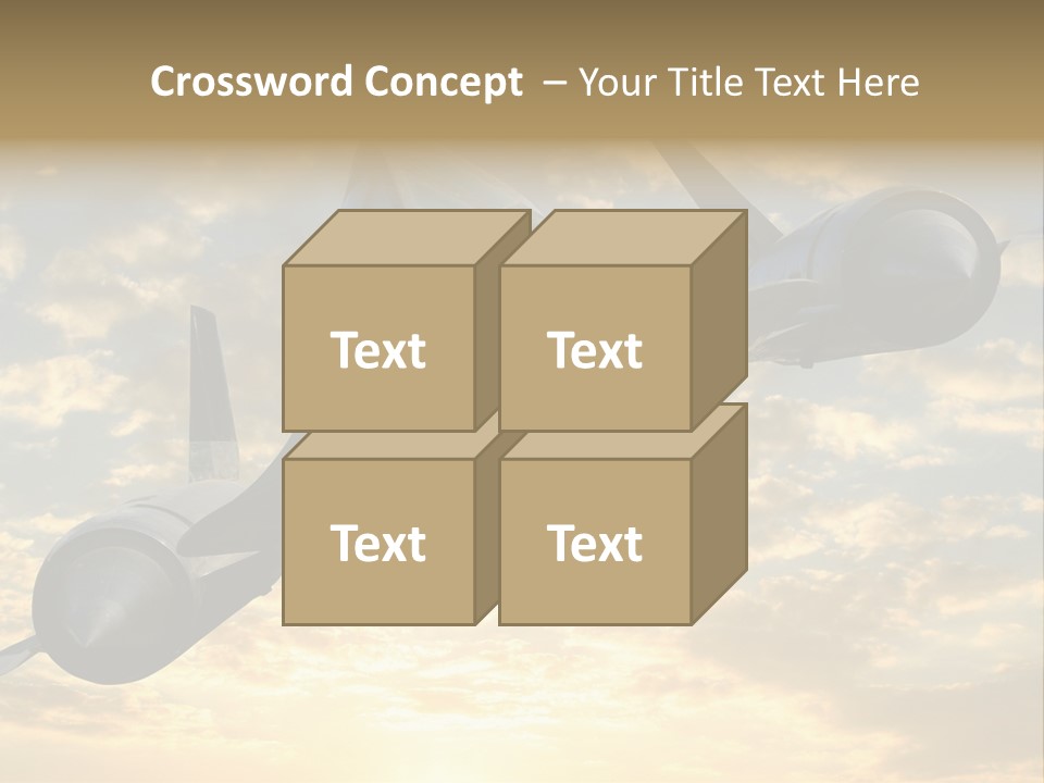 Lockhead A-12 Trainer, Taken At The California Science Center In Exposition Park, Los Angeles, Composited To A Sky Background. This Is A Variation On The Lockheed Sr-71 Blackbird. PowerPoint Template