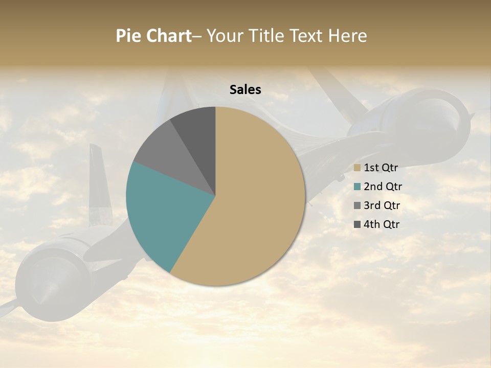 Lockhead A-12 Trainer, Taken At The California Science Center In Exposition Park, Los Angeles, Composited To A Sky Background. This Is A Variation On The Lockheed Sr-71 Blackbird. PowerPoint Template