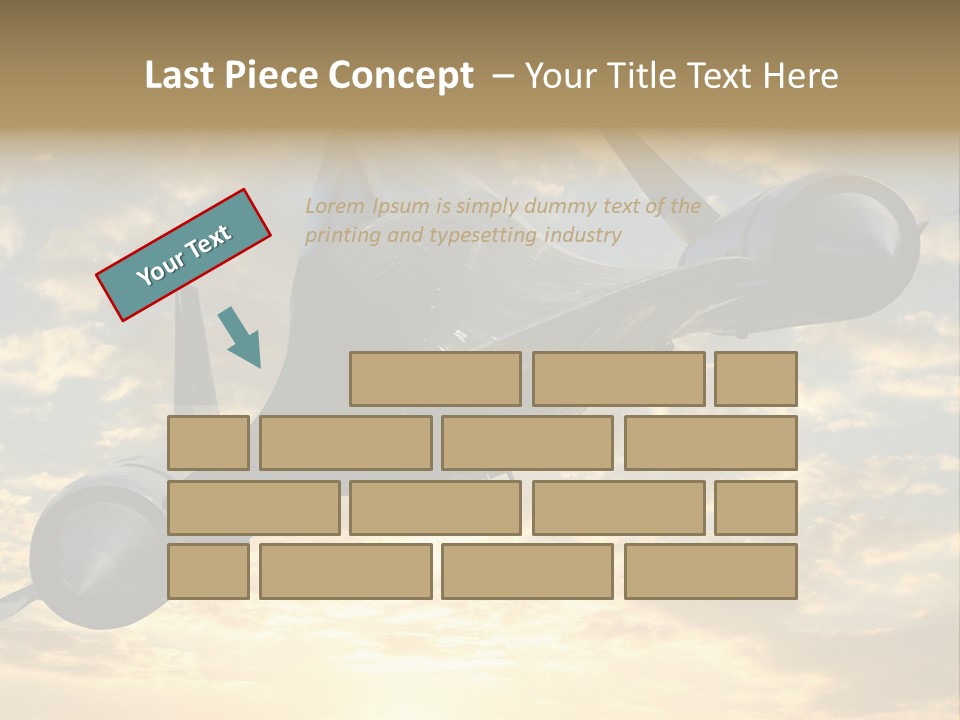 Lockhead A-12 Trainer, Taken At The California Science Center In Exposition Park, Los Angeles, Composited To A Sky Background. This Is A Variation On The Lockheed Sr-71 Blackbird. PowerPoint Template