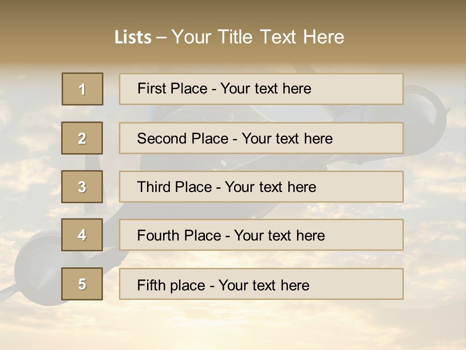 Lockhead A-12 Trainer, Taken At The California Science Center In Exposition Park, Los Angeles, Composited To A Sky Background. This Is A Variation On The Lockheed Sr-71 Blackbird. PowerPoint Template