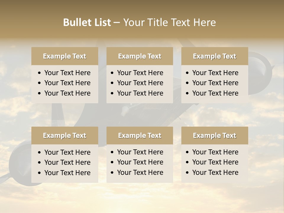 Lockhead A-12 Trainer, Taken At The California Science Center In Exposition Park, Los Angeles, Composited To A Sky Background. This Is A Variation On The Lockheed Sr-71 Blackbird. PowerPoint Template