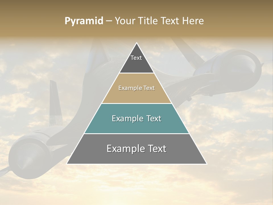 Lockhead A-12 Trainer, Taken At The California Science Center In Exposition Park, Los Angeles, Composited To A Sky Background. This Is A Variation On The Lockheed Sr-71 Blackbird. PowerPoint Template