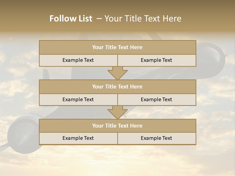 Lockhead A-12 Trainer, Taken At The California Science Center In Exposition Park, Los Angeles, Composited To A Sky Background. This Is A Variation On The Lockheed Sr-71 Blackbird. PowerPoint Template