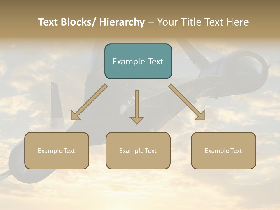 Lockhead A-12 Trainer, Taken At The California Science Center In Exposition Park, Los Angeles, Composited To A Sky Background. This Is A Variation On The Lockheed Sr-71 Blackbird. PowerPoint Template