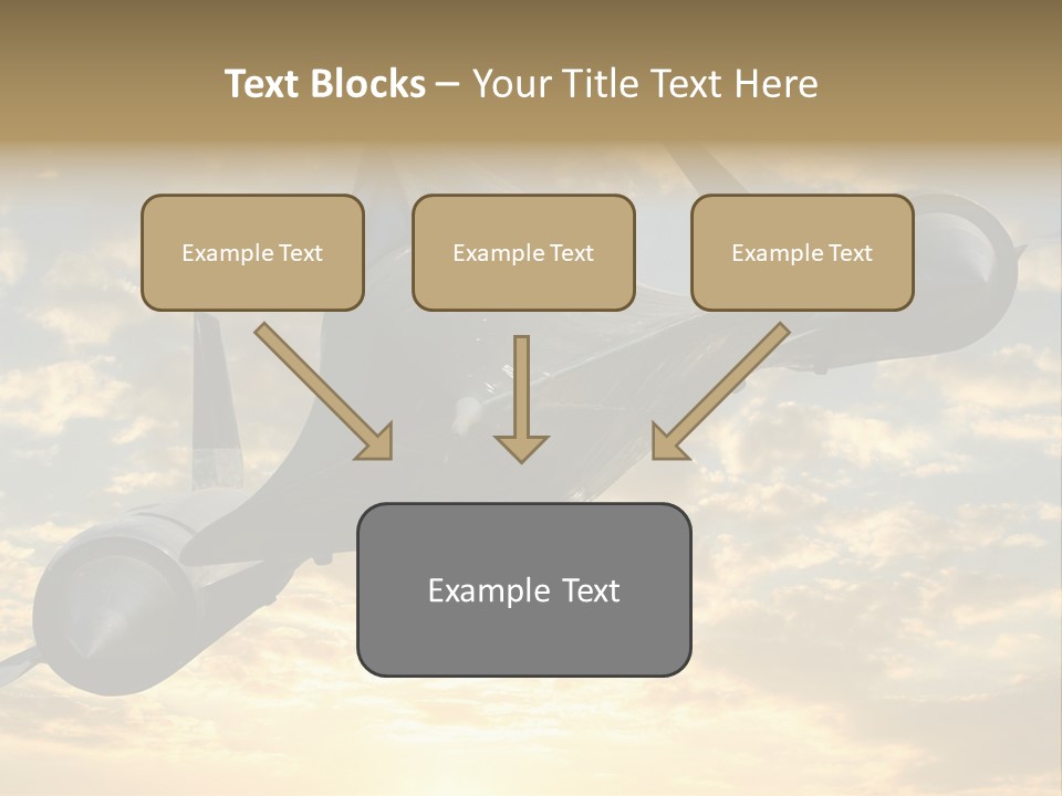 Lockhead A-12 Trainer, Taken At The California Science Center In Exposition Park, Los Angeles, Composited To A Sky Background. This Is A Variation On The Lockheed Sr-71 Blackbird. PowerPoint Template