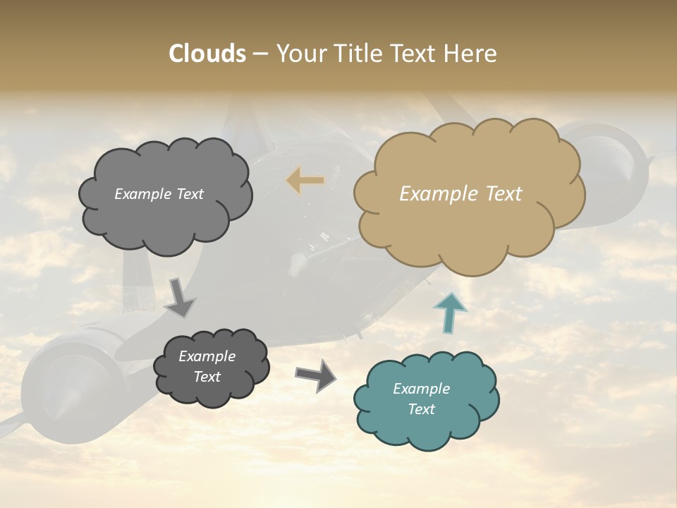 Lockhead A-12 Trainer, Taken At The California Science Center In Exposition Park, Los Angeles, Composited To A Sky Background. This Is A Variation On The Lockheed Sr-71 Blackbird. PowerPoint Template