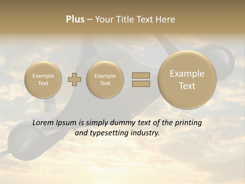 Lockhead A-12 Trainer, Taken At The California Science Center In Exposition Park, Los Angeles, Composited To A Sky Background. This Is A Variation On The Lockheed Sr-71 Blackbird. PowerPoint Template