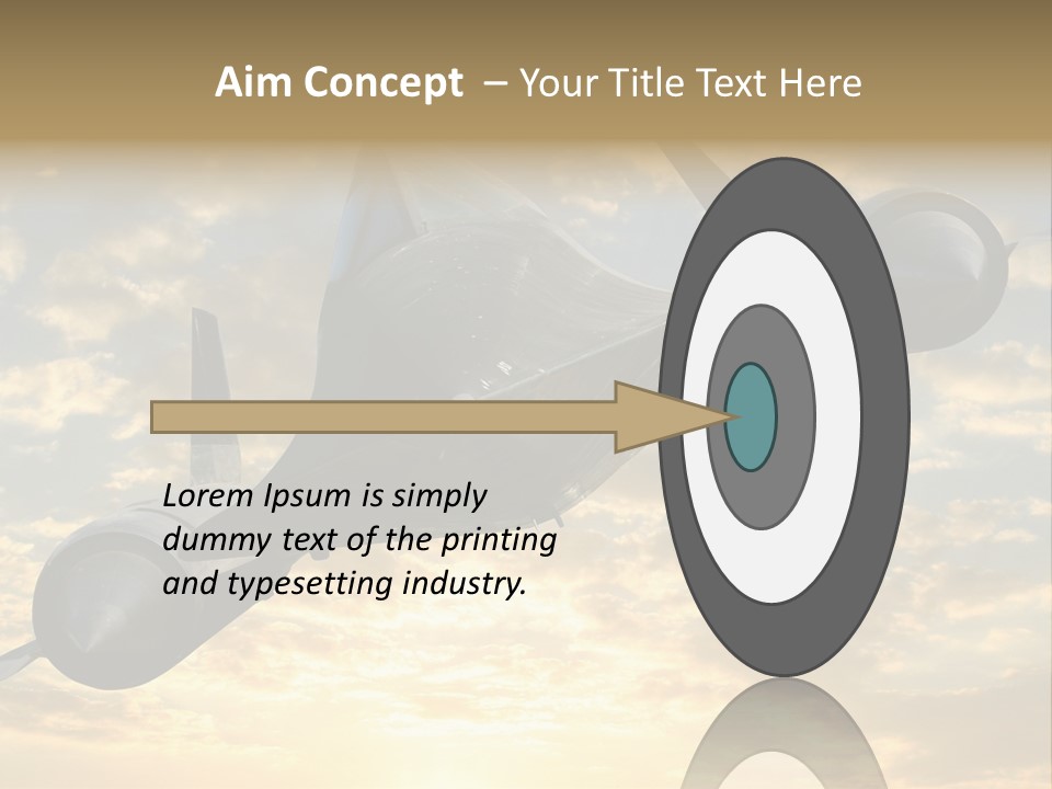 Lockhead A-12 Trainer, Taken At The California Science Center In Exposition Park, Los Angeles, Composited To A Sky Background. This Is A Variation On The Lockheed Sr-71 Blackbird. PowerPoint Template