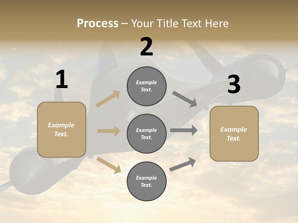 Lockhead A-12 Trainer, Taken At The California Science Center In Exposition Park, Los Angeles, Composited To A Sky Background. This Is A Variation On The Lockheed Sr-71 Blackbird. PowerPoint Template